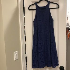 Blue lace summer dress